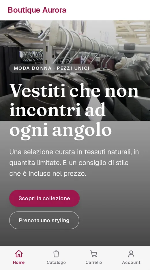 App di Boutique Aurora